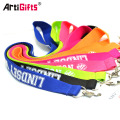 Maßgeschneidertes Polyester-Lanyard-Armband mit aufgedrucktem Logo